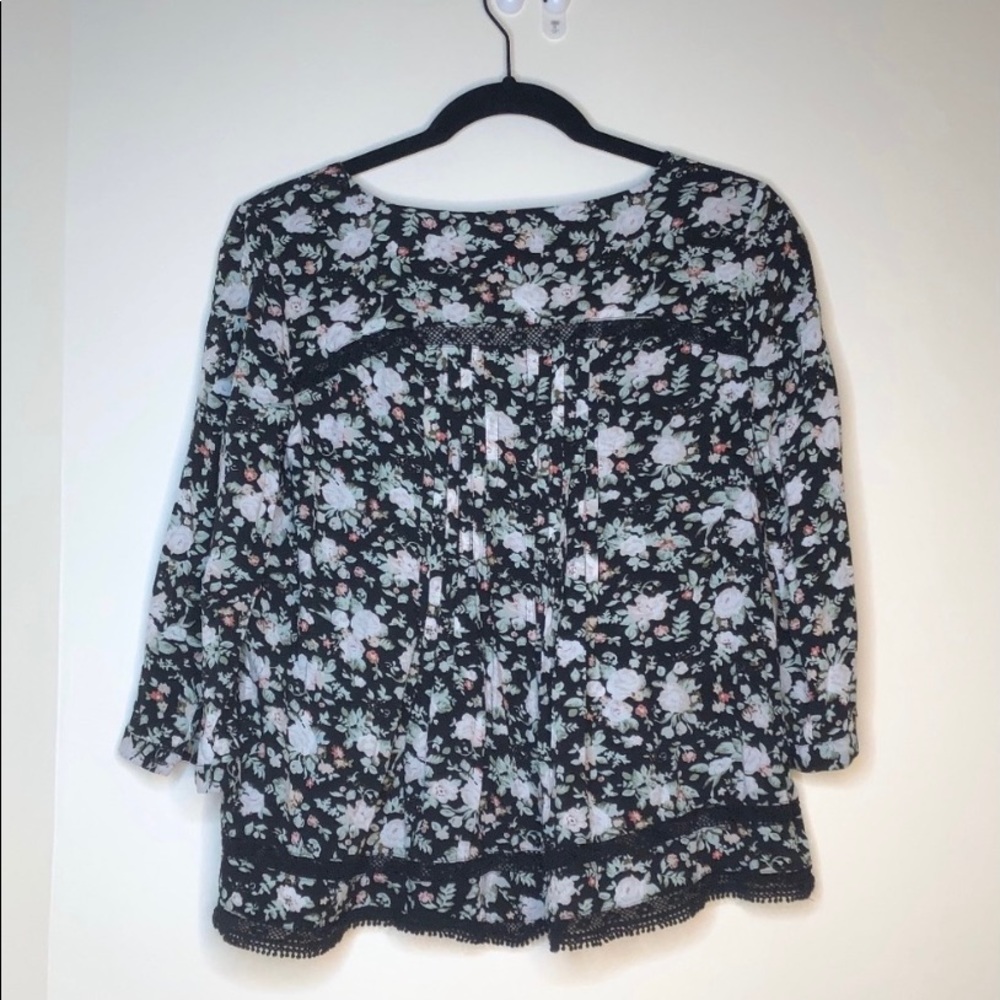 Maeve Anthropologie Floral Baby Doll Top Blouse